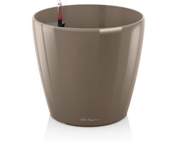 LECHUZA CLASSICO PREMIUM 60 - Plantenbak - met bewateringssysteem - ALL-IN-ONE set met LECHUZA-PON - taupe hoogglans