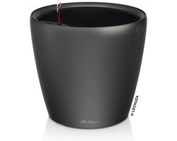 LECHUZA CLASSICO PREMIUM LS 21 - Plantenbak - met uitneembare binnenbak - met bewateringssysteem - ALL-IN-ONE set met LECHUZA-PON - antraciet metallic