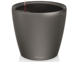 LECHUZA CLASSICO PREMIUM LS 35 - Plantenbak - met uitneembare binnenbak - met bewateringssysteem - ALL-IN-ONE set met LECHUZA-PON - antraciet metallic