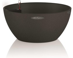 LECHUZA CUBETO Stone 40 - Plantenbak - met uitneembare binnenbak - met bewateringssysteem - ALL-IN-ONE set met LECHUZA-PON - grafietzwart