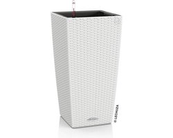 LECHUZA CUBICO Cottage 30 - Plantenbak - met uitneembare binnenbak - met bewateringssysteem - ALL-IN-ONE set met LECHUZA-PON - wit