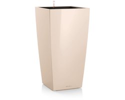 LECHUZA CUBICO PREMIUM 40 - Plantenbak - met uitneembare binnenbak - met bewateringssysteem - ALL-IN-ONE set - snow glow - limited edition -