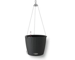 LECHUZA NIDO Cottage 28 - Plantenbak - met uitneembare binnenbak - met bewateringssysteem - ALL-IN-ONE set met LECHUZA-PON - graniet