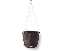 LECHUZA NIDO Cottage 28 - Plantenbak - met uitneembare binnenbak - met bewateringssysteem - ALL-IN-ONE set met LECHUZA-PON - mokka