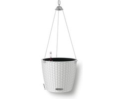 LECHUZA NIDO Cottage 28 - Plantenbak - met uitneembare binnenbak - met bewateringssysteem - ALL-IN-ONE set met LECHUZA-PON - wit