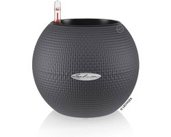 LECHUZA PURO COLOR 20 - Plantenbak - met uitneembare binnenbak - met bewateringssysteem - ALL-IN-ONE set met LECHUZA-PON - Leisteengrijs