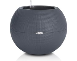 LECHUZA PURO COLOR 50 - Plantenbak - met uitneembare binnenbak - met bewateringssysteem - ALL-IN-ONE set met LECHUZA-PON -leisteengrijs