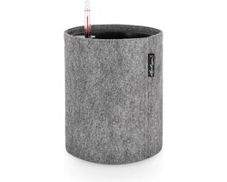LECHUZA TRENDCOVER 23 VILT - Plantenbak - met uitneembare binnenbak - met bewateringssysteem - ALL-IN-ONE set met LECHUZA-PON - dark grey