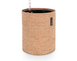 LECHUZA TRENDCOVER 32 KURK - Plantenbak - met uitneembare binnenbak - met bewateringssysteem - ALL-IN-ONE set met LECHUZA-PON - light natural