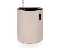 LECHUZA TRENDCOVER 32 veganistisch leer - Plantenbak - met uitneembare binnenbak - met bewateringssysteem - ALL-IN-ONE set met LECHUZA-PON - creme