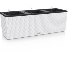 LECHUZA TRIO COTTAGE 30 - Plantenbak - met uitneembare binnenbakken - met bewateringssysteem - ALL-IN-ONE set met LECHUZA-PON - wit