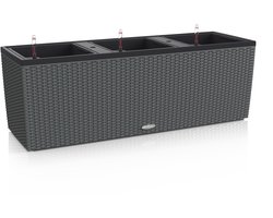 LECHUZA TRIO COTTAGE 40 - Plantenbak - met uitneembare binnenbakken - met bewateringssysteem - ALL-IN-ONE set met LECHUZA-PON - graniet