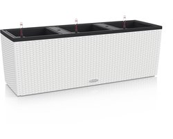LECHUZA TRIO COTTAGE 40 - Plantenbak - met uitneembare binnenbakken - met bewateringssysteem - ALL-IN-ONE set met LECHUZA-PON - wit