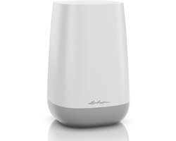 LECHUZA YULA Flower - vaas 0,9 liter - satijnwit/grijs