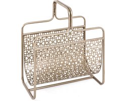 Lectuurbak – Brons metaal – Tijdschriftenbak – 37 cm breed, 22 cm diep, 45 cm hoog