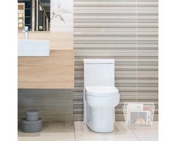 Lectuurbak metaal vrijstaand - Krantenbak woonkamer en toilet - HBD 27x39x17 cm wit lectuurbak