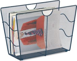 Lectuurbak - staand - 27 x 39,5 x 17 cm - modern - mesh design - metaal - antraciet