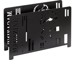Lectuurbak – Zwart gelakt metaal – Enkelvoudig tijdschriftenrek – Modern design