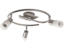 LED 9 watt plafondspot spot beweegbaar nikkel mat glas ACTION 938803640000