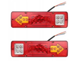 LED Aanhanger Verlichting Set， 2-delig - Rem-， Stads- en Richtingaanwijzerlicht， 12V， Waterdicht IP67， Universeel voor Boot-， Caravan- en Vrachtwagenaanhangers