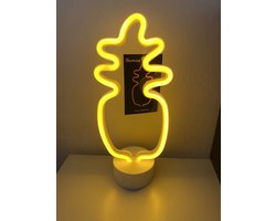 LED ananas met neonlicht - oranje neon licht - hoogte 29.5 x 20 x 8.5 cm - Tafellamp - Nachtlamp - Decoratieve verlichting - Woonaccessoires