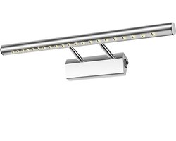 LED Badkamer Spiegellamp 5W Wandlamp Schilderijlamp Waterdicht IP44 Verstelbaar 180° met Schakelaar RVS Verlichting Decoratie Kast Toilet Make-up 40cm 6000k