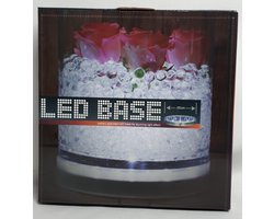 Led Base - Rond - 20 cm doorsnede - 25 Ledlampjes Wit - Werkt op batterijen - Kan ook aan de wand - Mooi Licht Effect - Decoratief - Cadeau Tip!!