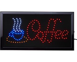 Led bord - Led sign – Coffee - 50 x 25cm - Led verlichting - Bar Decoratie - Light box - led borden - Decoratie - LED - Led decoratie - Cave & Garden