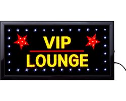 Led bord - Vip Lounge - VIP - Mancave - Led borden - Led sign - Decoratie - 50 x 25 cm - Led decoratie - Verlichting - Bar decoratie - Led verlichting - Uniek - Light box - Cave & Garden