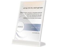 LED Bordhouder - Display Stand Lichtbak - Menu Tonen - Verstelbare Helderheid - A4 formaat - Wit