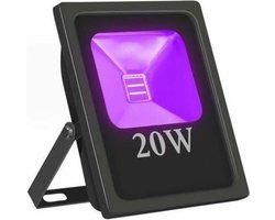 LED Bouwlamp / Schijnwerper Blacklight UV Lamp - Neon - 20 Watt - Plat