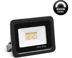 LED Breedstraler - 20 watt - 2 Stuks - Helder witte Lichtkleur 4000K - IP66 - Duurzaam & Energiezuinig - Bespaart 60% - Bouwlamp - Tuinverlichting