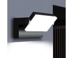 LED-buitenwandlamp, 5000K daglichtkleurtemperatuur, waterdichte schijnwerper, 360° verstelbare wandverlichting, moderne beveiligings- en commerciële buitenwandlamp, geschikt voor binnenplaatsen, vaste aansluiting, ultrahelder.