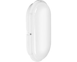 LED Bulkhead Buitenlamp Ovaal - Koelwit 4000K - 15W - 1800 Lumen - IP66 - 230V