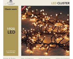 Led classic cluster lights 1920l/11.5m - 4m aanloopsnoer zwart - bi-bui trafo Anna's collection