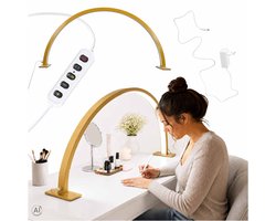 LED Cosmeticalamp Boog 40W – Dimbaar – 368 LED's – 3 Lichtkleuren – Professionele Salonlamp