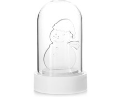 LED decoratie - Glazen koepel - Kerstsfeer creëren - Warm wit licht - 55 x 9 cm - Wit