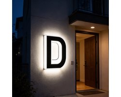 LED-Deurnummerverlichting - Groot Lettertype - Buitenhuisbord - Geschikt Voor Deuren, Poorten, Woningen, Winkels (D)