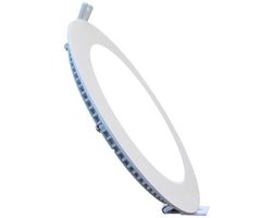 LED Downlight Slim - Inbouw - 6W - Helder/Koud Wit 6400K - Rond - Mat Wit - Aluminium - Ø120mm