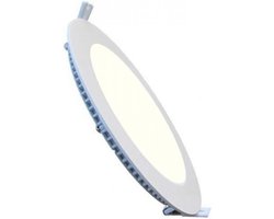 LED Downlight Slim - Inbouw Rond 12W - Natuurlijk Wit 4200K - Mat Wit Aluminium - Ø170mm