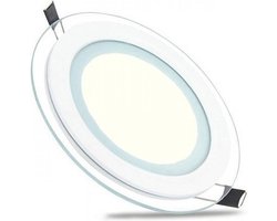 LED Downlight Slim - Inbouw Rond 15W - Natuurlijk Wit 4200K - Mat Wit Glas - Ø200mm