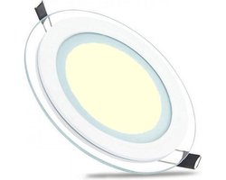 LED Downlight Slim - Inbouw Rond 15W - Warm Wit 3000K - Mat Wit Glas - Ø200mm
