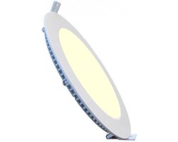 LED Downlight Slim - Inbouw Rond 6W - Dimbaar - Warm Wit 2700K - Mat Wit Aluminium - Ø120mm