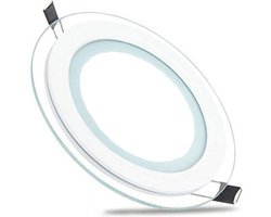 LED Downlight Slim - Inbouw Rond 6W - Helder/Koud Wit 6400K - Mat Wit Glas - Ø96mm