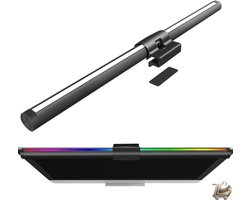 LED Duale Monitorlamp met Touchbediening - Bureau Lamp voor PC en Display - USB Aangedreven Licht - 5 Kleurtemperaturen 2700K-7500K - Anti-Blauw Licht - Glare-vrij - Oogvriendelijke Werklamp voor Kantoor en Thuisgebruik