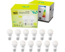 LED Gloeilamp - E27 Lamp - Wonen Verlichten - Energiezuinig Klasse C - 12 Stuks - Warm Wit