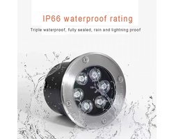 LED Grondspots - Inbouwspot Buiten - Tuin Verlichten - IP66 Waterdicht - 12W - Geel