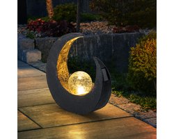 LED halvemaan maan solar lamp tuin vloerverlichting glazen bol licht veranda pad patio oprit solar licht pad licht
