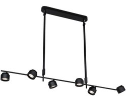 LED-hanglamp 3-Step-Dim Puric Pane Effect Effect 2700K 600lm / 400lm 6x6,5W / 4,5W Zwart dimbaar