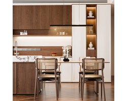 LED-hanglamp 36W Warmwit Moderne hanglamp voor eettafel met in hoogte verstelbare draaibare kop, lineaire lichtstrip voor woonkamer, eetkamer, kantoor, studio NAIZY